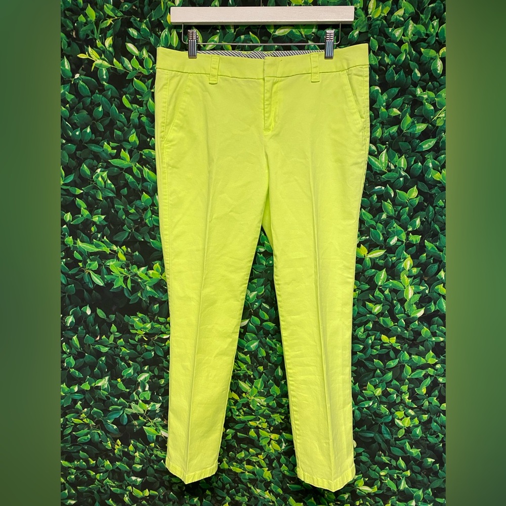 JCP Neon Yellow Cropped Pants Size 6